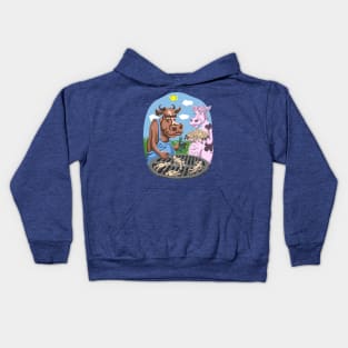 GRILLING IN A PARALLEL UNIVERSE Kids Hoodie